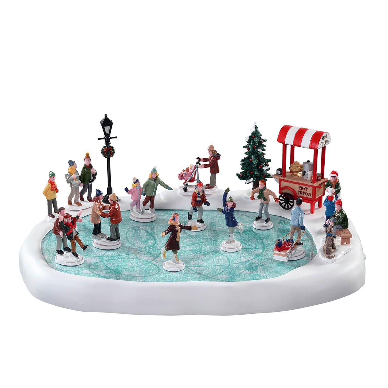 LEMAX Village Skating Pond with Sound, with 4.5V Adaptor #94048